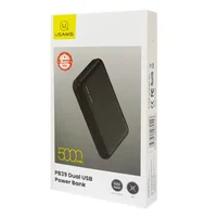 Портативное зарядное устройство Usams US-CD104 PB39 2USB 5000 mAh Черный