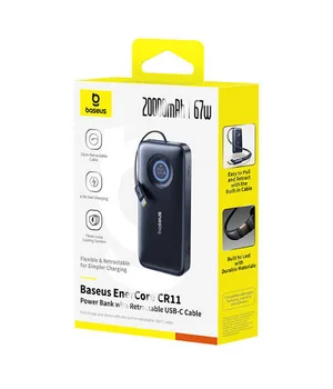 Портативне ЗУ Power Bank Baseus EnerCore CR11 PD67W with cable 20000 mAh (PPNMS) Cosmic Black