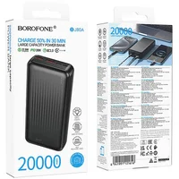 Портативное ЗУ Power Bank Borofone BJ80A Starlight 22.5W+PD20W 20000 mAh Black