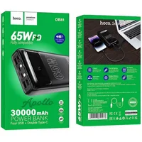 Портативное ЗУ Power Bank Hoco DB81 Apollo PD65W 30000 mAh Black