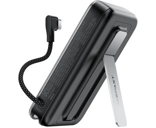 Портативное ЗУ Power Bank Acefast M24 22.5W с БЗУ 10000 mAh Metal gray