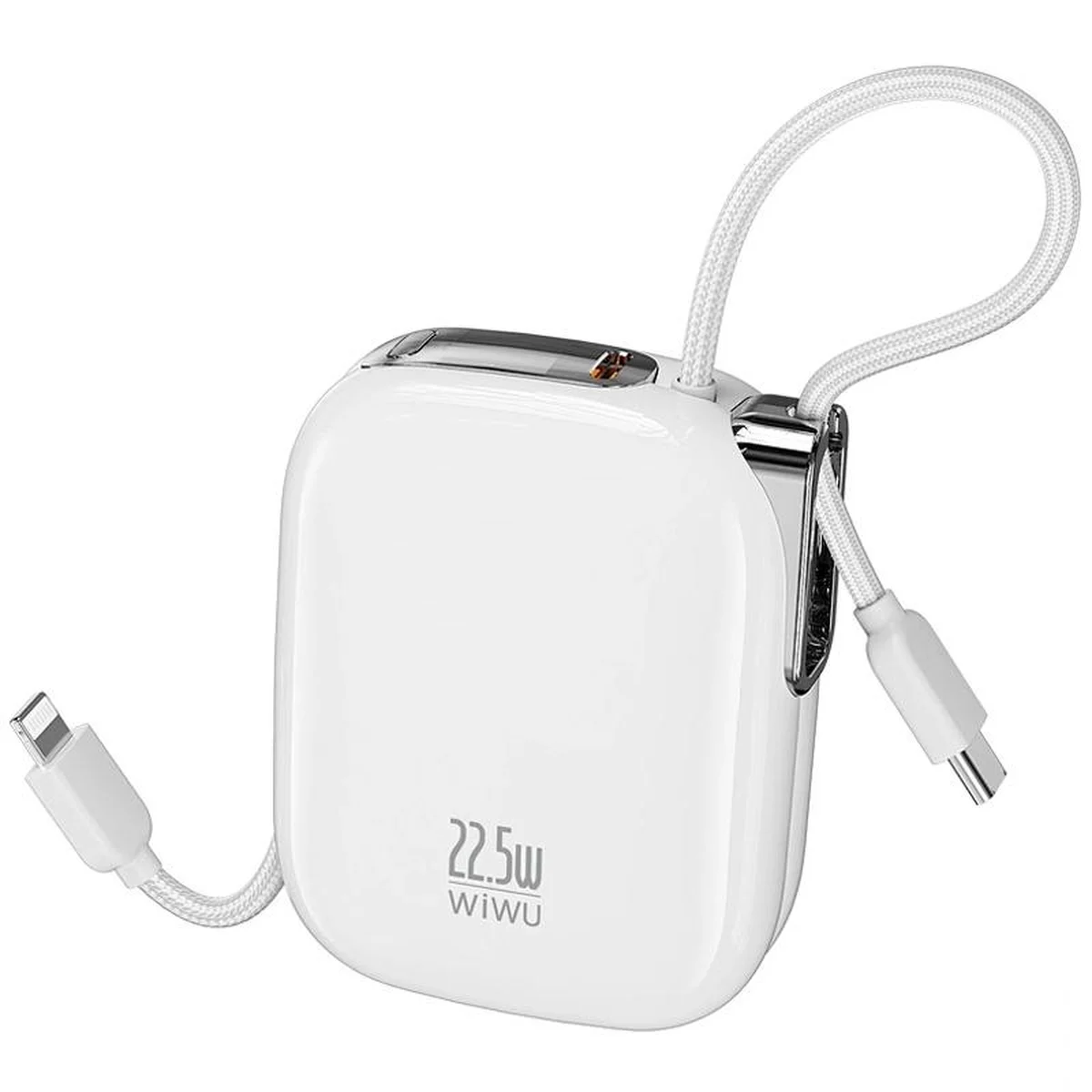 Портативное ЗУ Power Bank WIWU MH136 Sugar 22.5W with cable 10000 mAh White