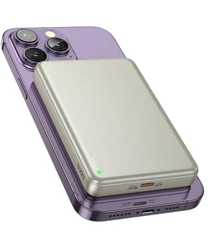 Портативное ЗУ Power Bank Hoco Q26A Joy PD20W с БЗУ 10000 mAh Titanium gold