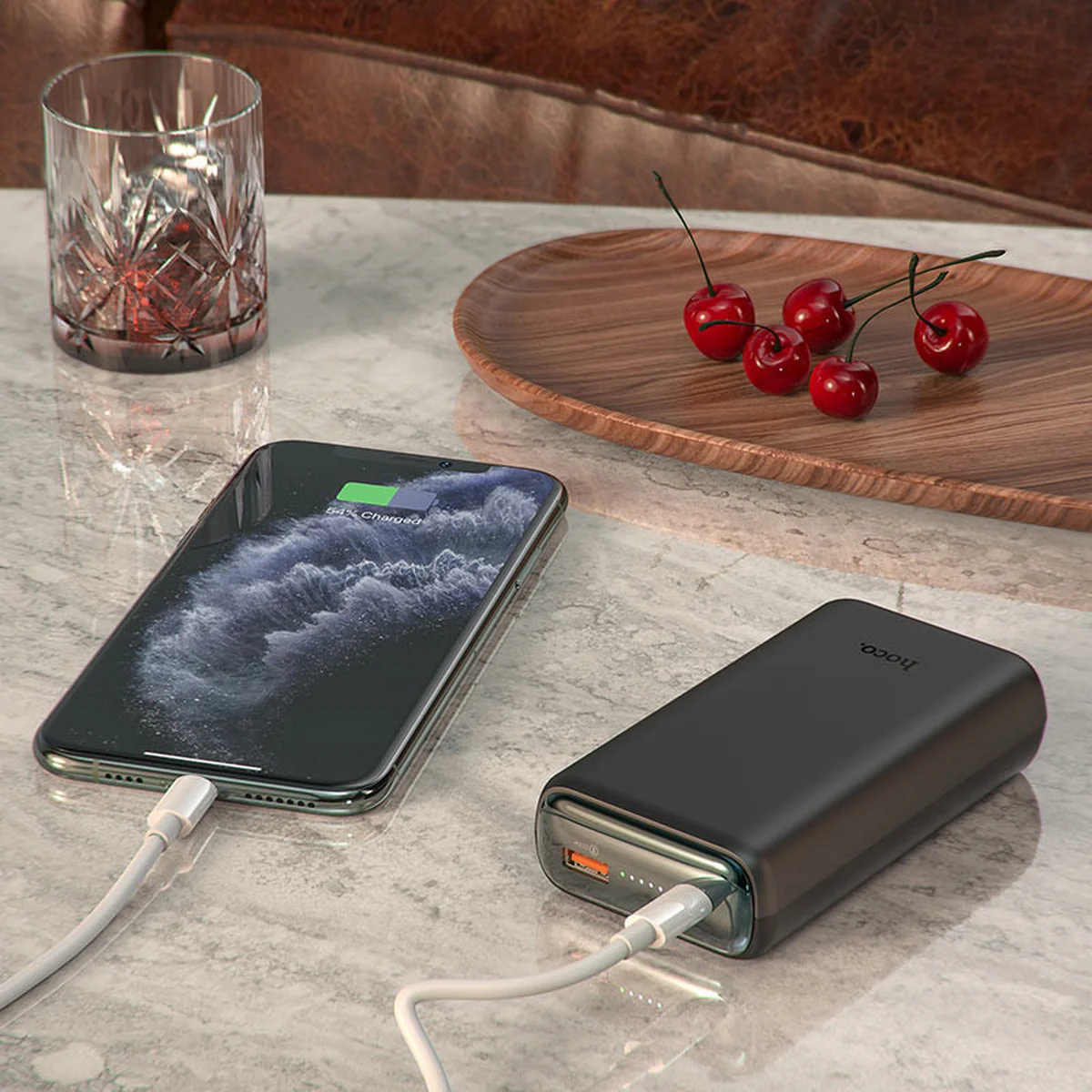 Портативное зарядное устройство Power Bank Hoco Q1A Kraft 20000 mAh Черный
