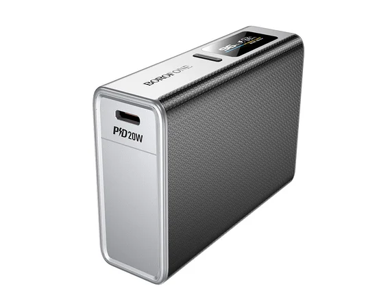 Портативное ЗУ Power Bank BOROFONE BJ72 Energy 22.5W+PD20W with display 10000 mAh Metal gray