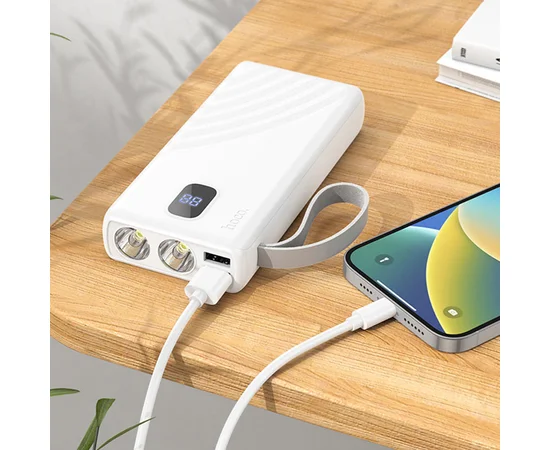 Портативное ЗУ Power Bank Hoco J129A Nature flashlight 20000 mAh White