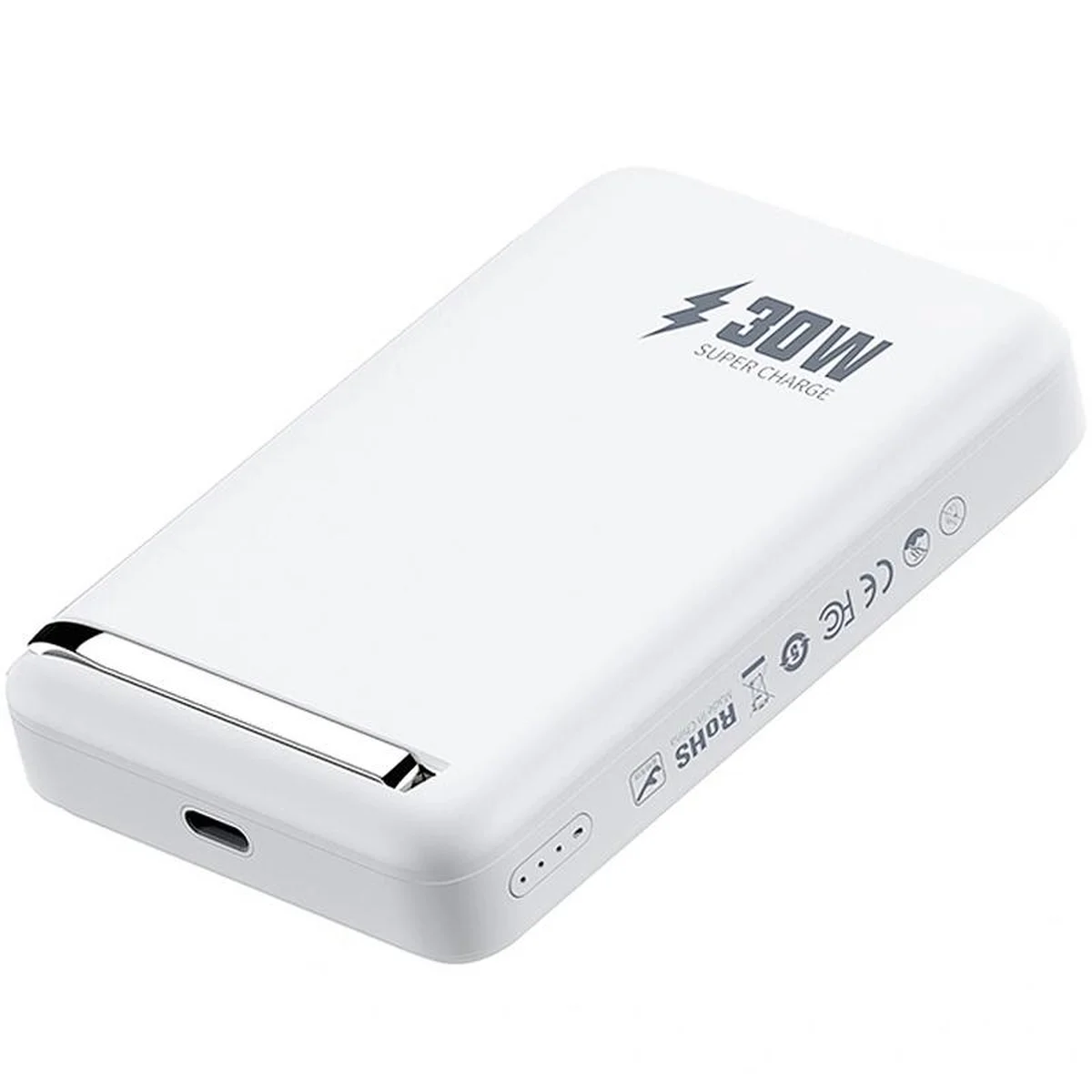 Портативное ЗУ Power Bank WIWU Wi-P031 Magnetic с БЗУ Qi2 30W 10000 mAh White