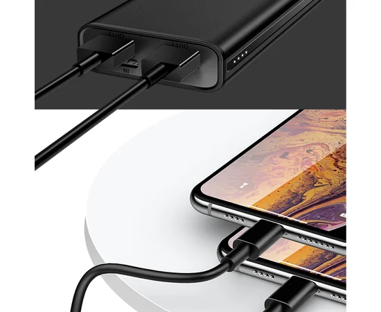 Портативное зарядное устройство Usams US-CD93 Dual USB Mini (10000mAh) Черный