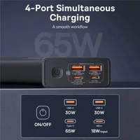 Портативное зарядное устройство Baseus Star-Lord Digital Display 65W 20000 mAh (P10022906113-00) Cluster Black