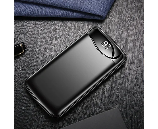 Портативное зарядное устройство Usams US-CD90 Digital Display Aluminum Alloy With Cable 10000mAh Черный