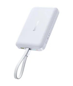 Портативное ЗУ Power Bank Baseus EnerFill FM11 30W с БЗУ with cable 10000mAh (E00289) Moon White