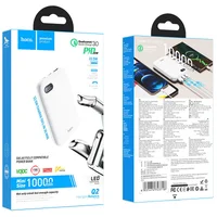Портативное зарядное устройство Power Bank Hoco Q2 Galax 10000 mAh Белый