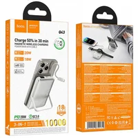 Портативное ЗУ Power Bank Hoco Q43 Clever dual PD20W с БЗУ Type-C 10000 mAh Silver