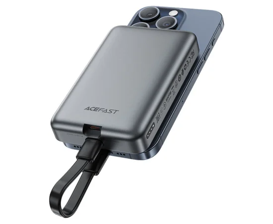 Портативное ЗУ Power Bank Acefast M10 PD30W с БЗУ 10000 mAh Black