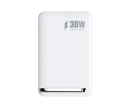 Портативное ЗУ Power Bank WIWU Wi-P031 Magnetic с БЗУ 30W 10000 mAh White