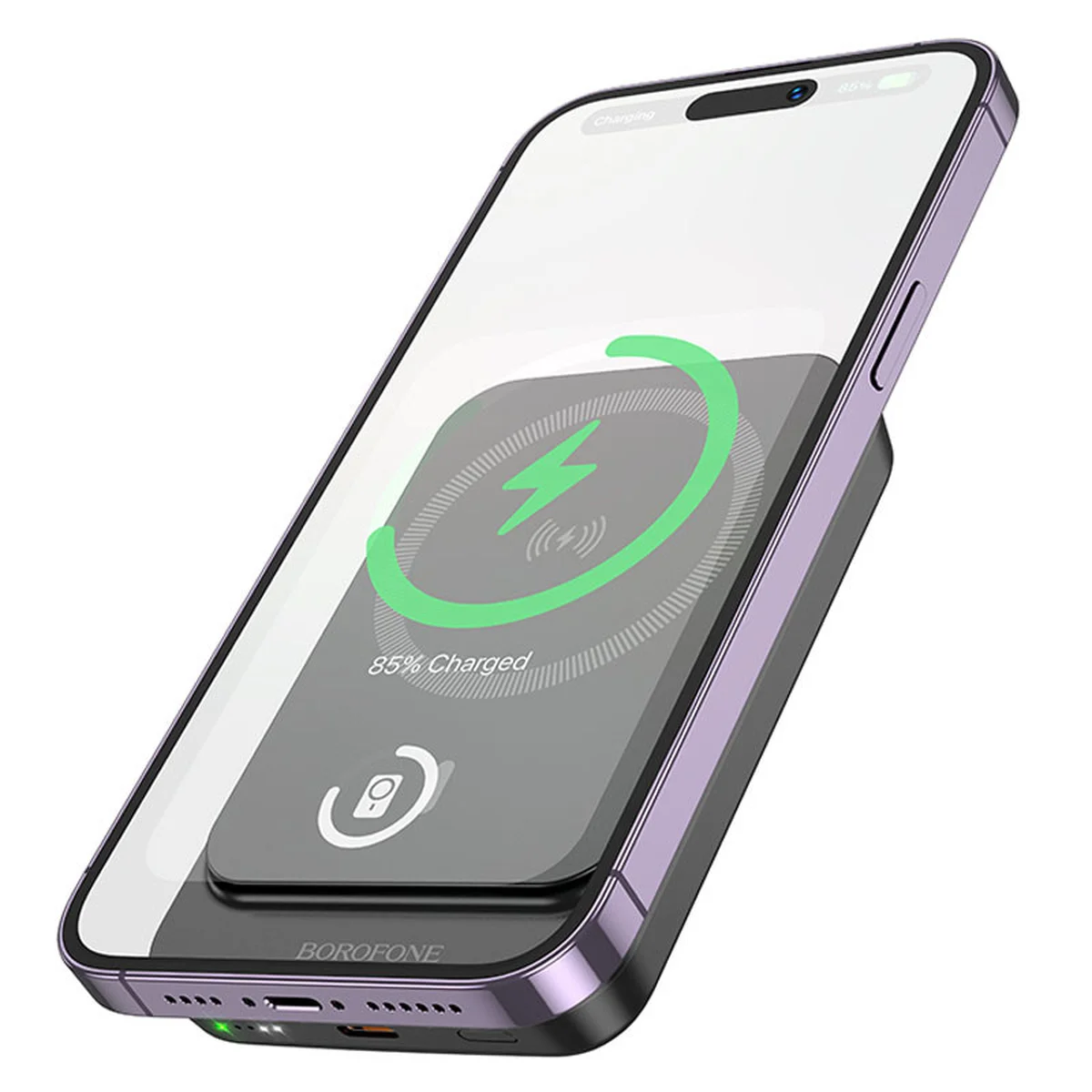 Портативное ЗУ Power Bank BOROFONE BJ63A Nimble PD20W с БЗУ 10000 mAh Black