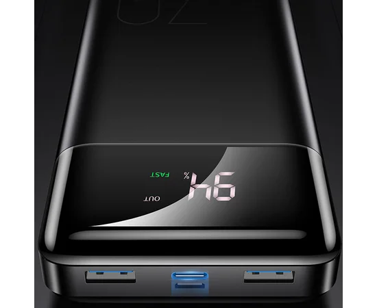 Портативное зарядное устройство Power bank Usams US-CD103 PB38 QC3.0+PD 30000 mAh Черный