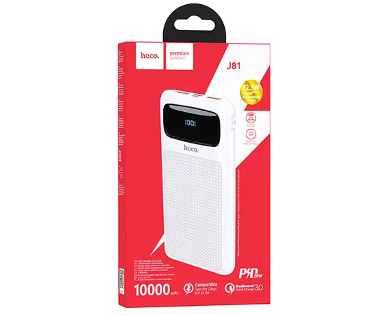 Портативное зарядное устройство Power Bank Hoco J81 10000 mAh Белый