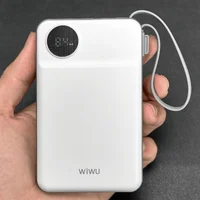 Портативное ЗУ Power Bank WIWU Wi-P007 2 in 1 c БЗУ 10000 mAh Grey