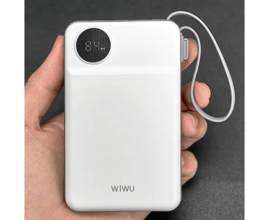 Портативное ЗУ Power Bank WIWU Wi-P007 2 in 1 c БЗУ 10000 mAh Grey