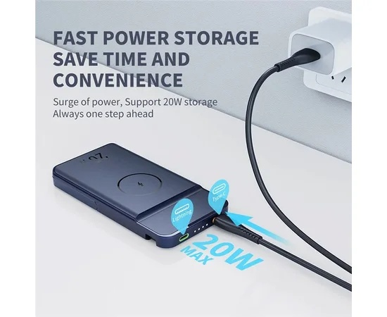 Портативное ЗУ Power Bank JJT-MP01 2in1 20W с БЗУ+iWatch 10000 mAh Black