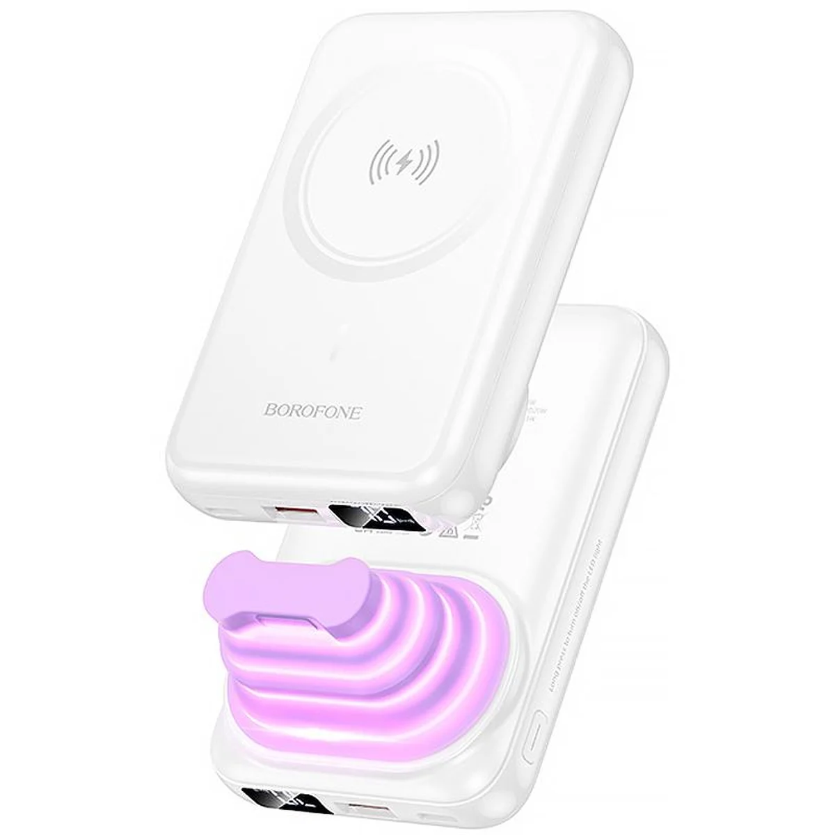 Портативное ЗУ Power Bank Borofone BJ83 Ocean 22.5W+PD20W с БЗУ 10000 mAh White