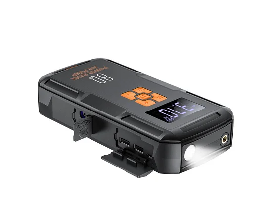 Пусковое устройство (бустер) для автомобиля Hoco QS2 Land Jump Starter and Air Pump 8000 mAh Black