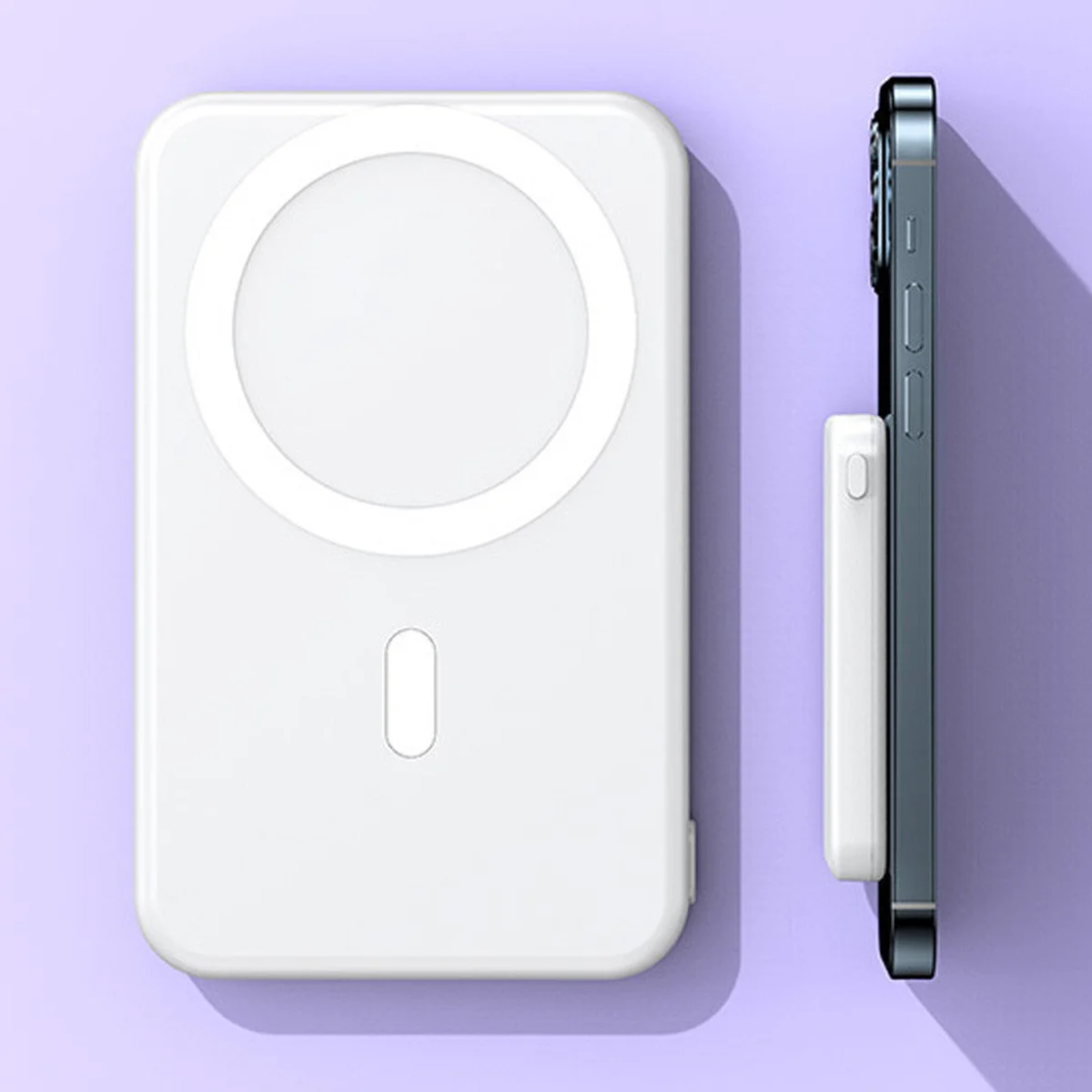 Портативное зарядное устройство Power Bank JJT-A27 PD20W+QC 22.5W с БЗУ 10000 mAh White