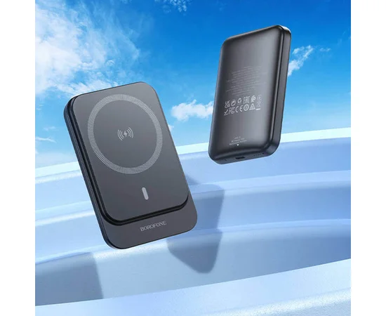 Портативное ЗУ Power Bank BOROFONE BJ63 Nimble PD20W с БЗУ 5000 mAh Black