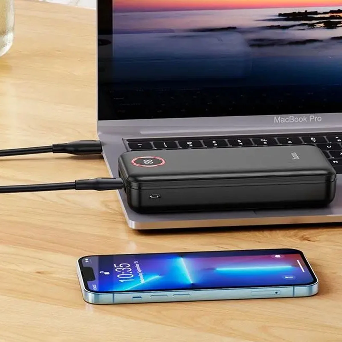 Портативное ЗУ Power Bank Hoco DB35 Painted 20000 mAh Black