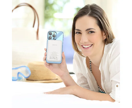 Портативное ЗУ Power Bank BOROFONE BJ25 Plus Reach PD20W c БЗУ 10000 mAh White