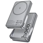 Портативне ЗУ Power Bank Hoco Q36A Sunlight magnetic suction+holder PD20W з БЗУ 10000 mAh Metal grey
