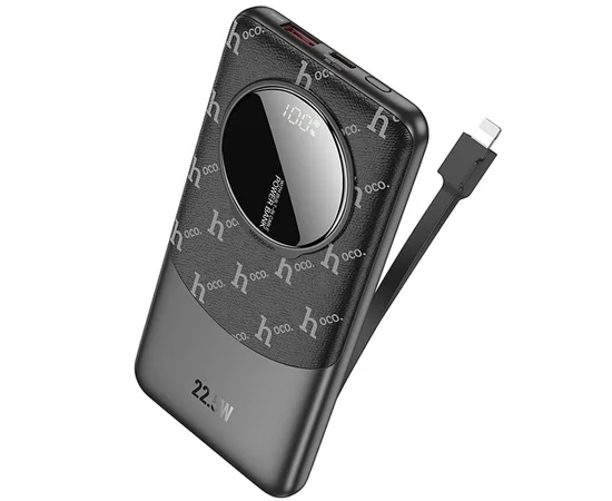 Портативное ЗУ Power Bank Hoco Q29 Nobility 22.5W+PD20W + Lightning 10000 mAh Black