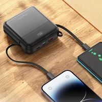 Портативное ЗУ Power Bank BOROFONE BJ64A Distinct 22.5W+PD20W with cable 20000 mAh Black