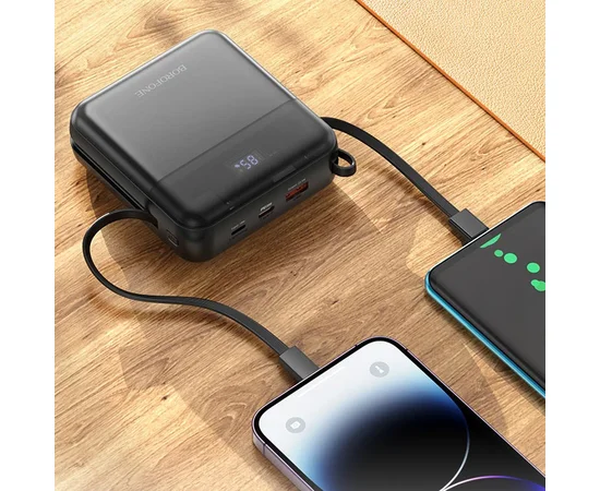 Портативное ЗУ Power Bank BOROFONE BJ64A Distinct 22.5W+PD20W with cable 20000 mAh Black