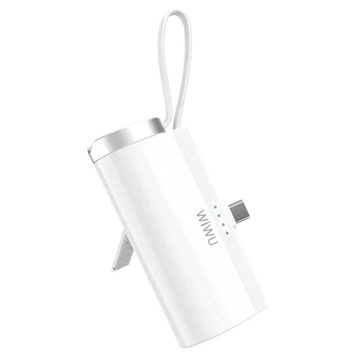 Портативное ЗУ Power Bank WIWU W026 Type-C с БЗУ 15W 5000 mAh White