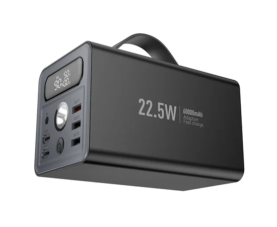 Портативное ЗУ Power Bank Hoco J138 22.5W+PD20W+DC12V 60000 mAh Black