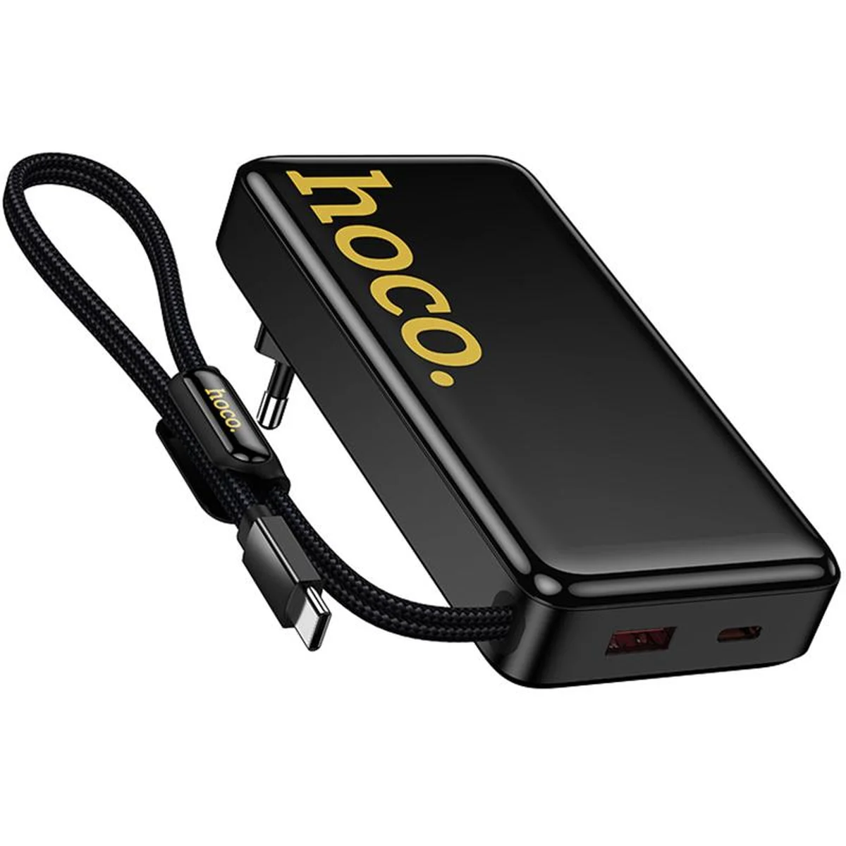 Портативное ЗУ Power Bank Hoco Q45 Worrier 22.5W+PD20W with cable 10000 mAh Black