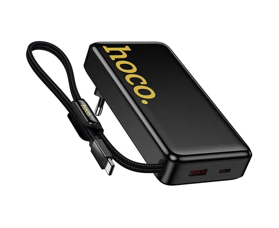 Портативное ЗУ Power Bank Hoco Q45 Worrier 22.5W+PD20W with cable 10000 mAh Black