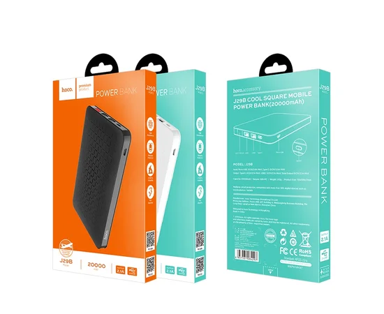 Портативное зарядное устройство Power Bank Hoco J29B "Cool Square" 20000 mAh Черный