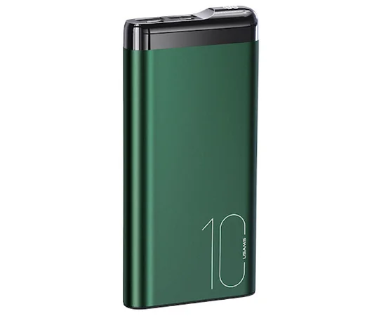 Портативное зарядное устройство Power bank Usams US-CD148 PB55 Alloy Digital Display 10000mAh Темно-зеленый