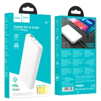 Портативное зарядное устройство Power Bank Hoco J87 Tacker PD20W+QC3.0 10000 mAh Белый