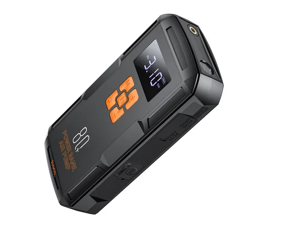 Пусковое устройство (бустер) для автомобиля Hoco QS2 Land Jump Starter and Air Pump 8000 mAh Black