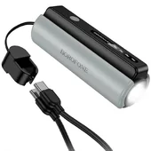 Портативне ЗУ Power Bank Borofone BJ87 Star flashlight with cable 5000 mAh Black / Gray