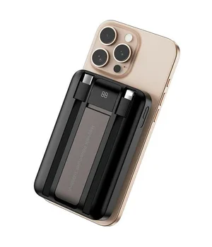 Портативное ЗУ Power Bank WIWU Wi-P061 22.5W+PD20W с БЗУ+iWatch with cable 10000 mAh Black