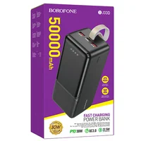 Портативное зарядное устройство Power Bank BOROFONE BJ33D PD30W 50000 mAh Black