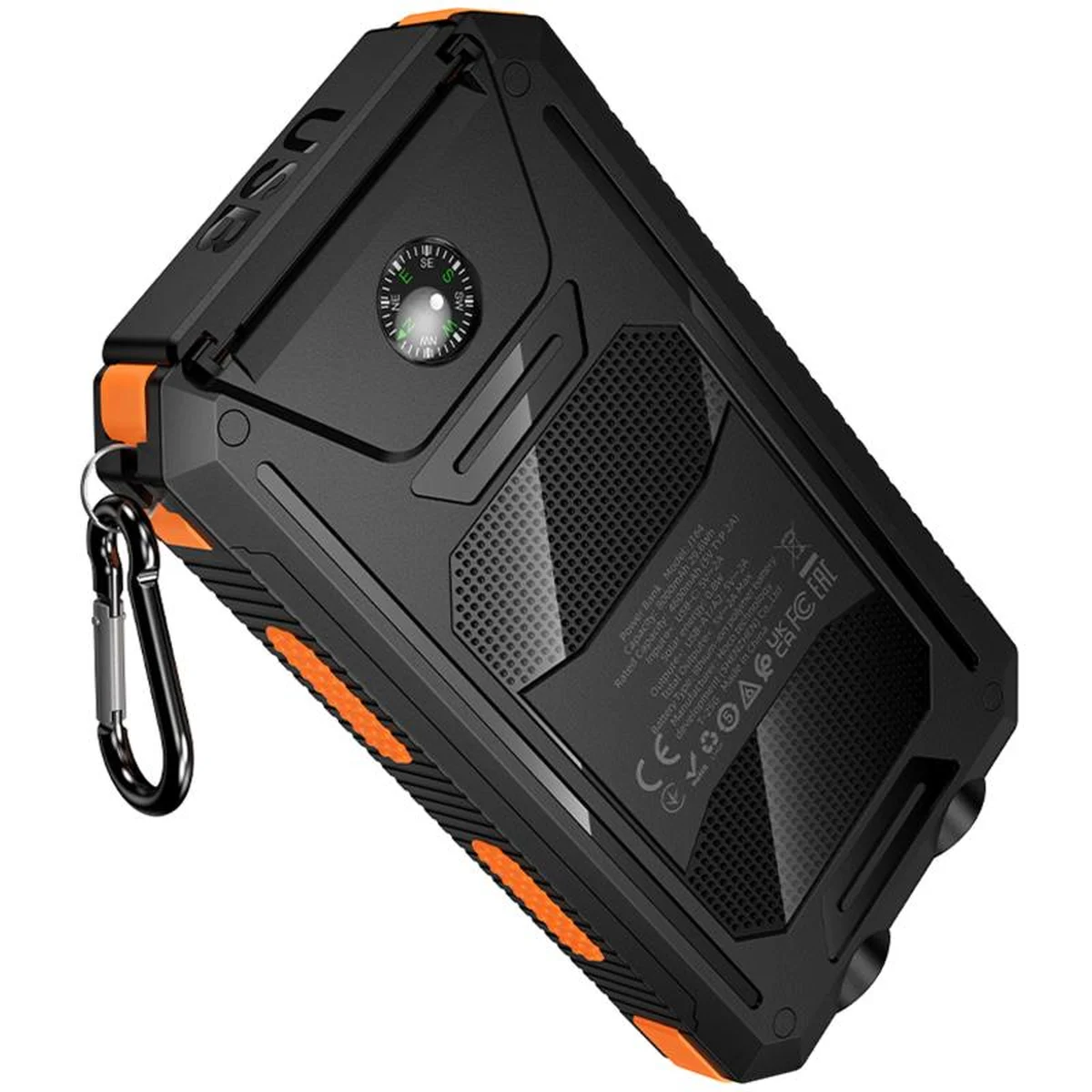 Портативное ЗУ Power Bank Hoco J164 Platinum solar 10.5W with lighting 8000 mAh Black