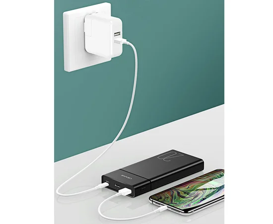 Портативное зарядное устройство Usams US-CD75 Power Bank 20000 mAh Черный