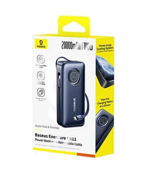 Портативное ЗУ Power Bank Baseus EnerCore CR11 PD100W with cable 20000 mAh (PPNMS) Cosmic Black