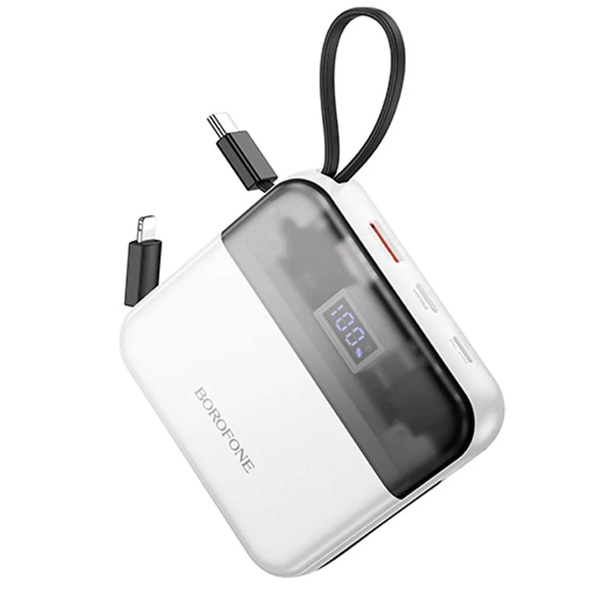 Портативне ЗУ Power Bank BOROFONE BJ64 Distinct 22.5W+PD20W with cable 10000 mAh White